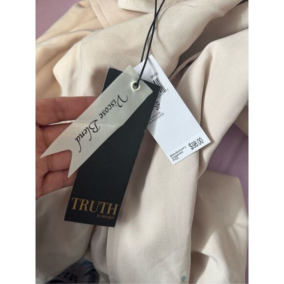 Truth by republic open front trench lightweight drape jackets size small - Picture 11 of 12